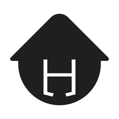 Simple house symbol. Flat style real estate signs and lines. Vector illustration of a set of flat house icons.