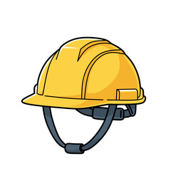safety helmet illustration, symbol of construction, engineering, and worker protection. Ideal for building projects, industry, and occupational safety design concepts