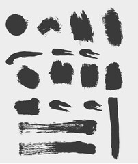 Acrylic Brushstrokes and Texture Elements set