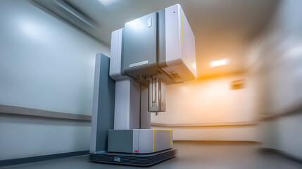 Modern laboratory analytical instrument in a cleanroom environment