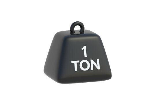 Kettlebell of one ton isolated on white background. 3d render