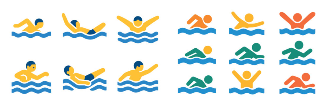 Swimming Styles Icons