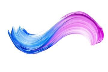 Blue watercolor brush stroke illustration isolated on transparent background