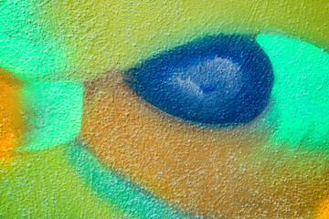 Beautiful bright colorful street graffiti background. Abstract creative spray drawing fashion colors on the walls of the city. Urban Culture gradient texture, copyspace backdrop