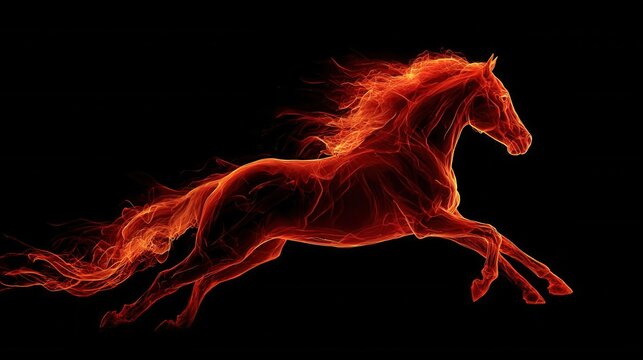 Vector illustration of symbol 2026 year - Fire Horse