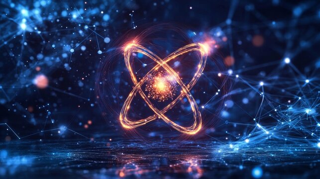 Dynamic Abstract Visualization of Atomic Collisions in a Dark Nuclear Reactor with Energy Bursts