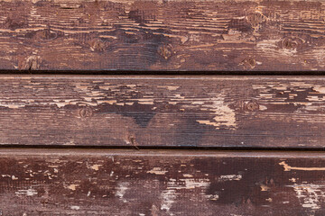 Brown wooden background made of old boards with scuffs. Natural wood texture. A copy of the space. layout for rustic theme design