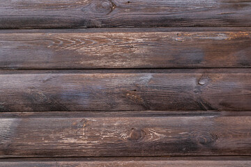 A chic dark background made of old brown boards with a noble shade. A copy of the space. Layout, sample wallpaper for design.