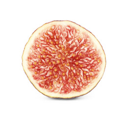 Piece of ripe fig isolated on white