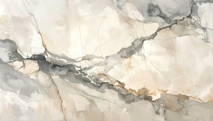 Subdued vintage marble texture wallpaper in beige and gray tones