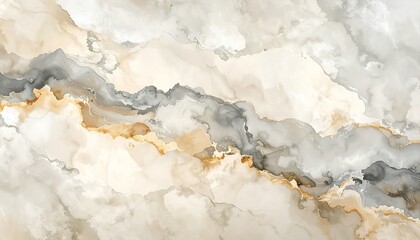 Subdued vintage marble texture wallpaper in beige and gray tones