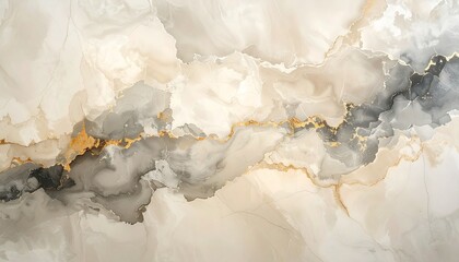 Subdued vintage marble texture wallpaper in beige and gray tones