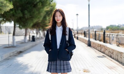 Korean high school girl