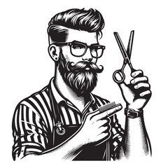 man with a gun and glasses