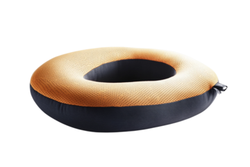 Pillow for airplane travel isolated on transparent background