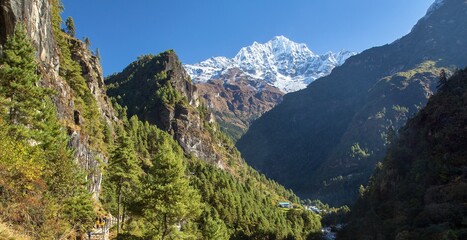Dudh Koshi river canyon between Lukla and Namche Bazar