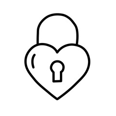 Heart Padlock Icon – Love and Security Symbol