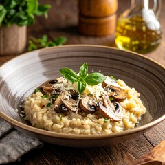 Creamy mushroom risotto