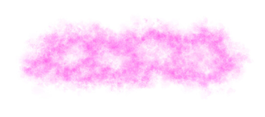 Dense pink smoke cloud with soft edges and transparency effect on a black background for fantasy, romantic, or dreamy visual themes