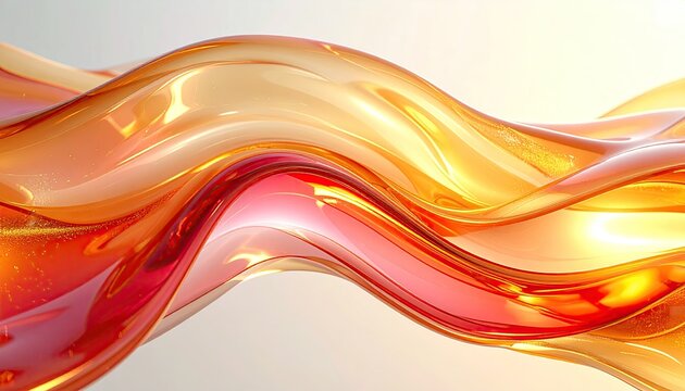 Liquid gold abstract waves