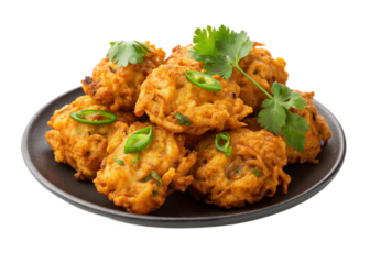 Detailed Image of Crispy Onion Bhaji a Popular Indian Street Food Snack
