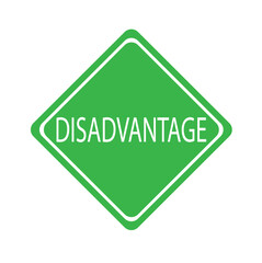  Grunge blue disadvantage word square rubber seal stamp on white background