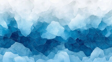Obraz premium A Stunning Evocative Abstract Icescape Featuring Serene Shades of Blue and White, Crisp Geometry