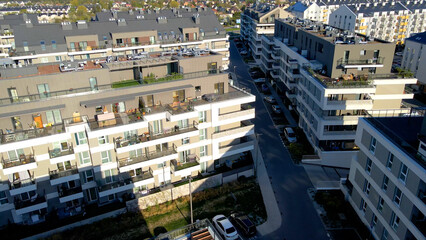 Fototapeta premium Modern residential complex mortgage new infrastructure