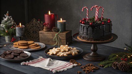 Festive dessert display cozy kitchen food photography holiday season close-up celebration and joy