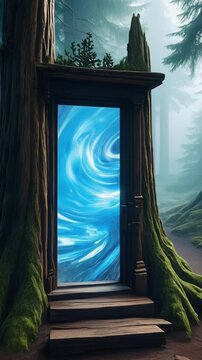  Geheimnisvolle T&uuml;r im Wald &ndash; Portal zu einer anderen Welt