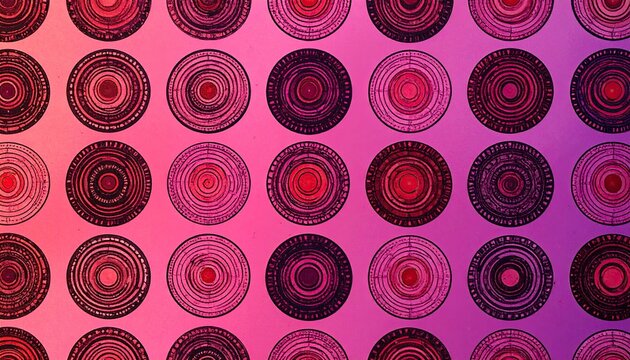 Abstract circular pattern in shades of pink and purple