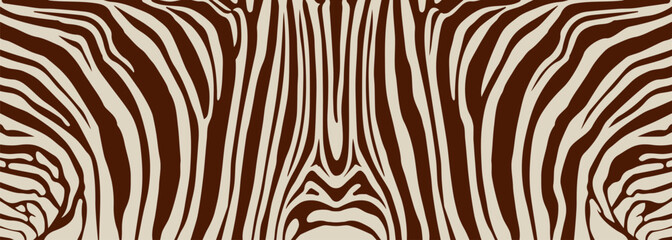 Print stripe animal jungle texture zebra vector brown beige print vector background