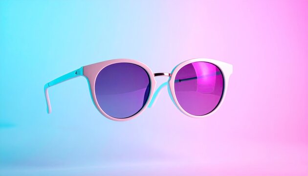 Pastel sunglasses, vibrant hues - Powered by Adobe