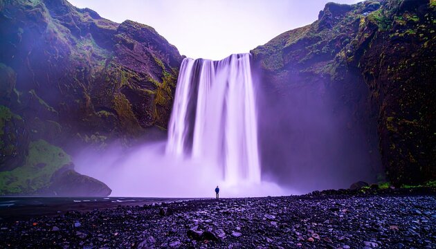 The waterfall's roar is both thrilling and calming.  