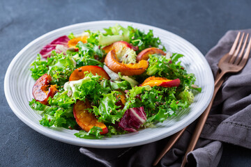 Fresh vegetable salad on a plate