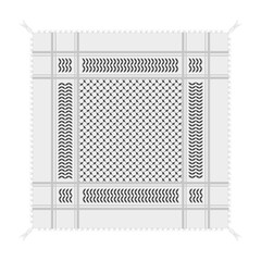 Palestinian keffiyeh. Arabic scarf. Vector illustration