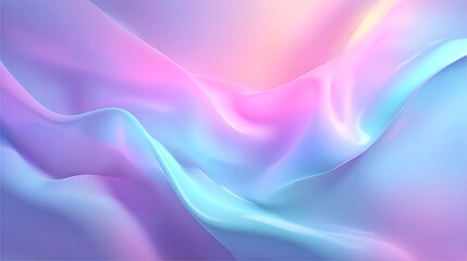 Abstract Colorful Fluid Waves with Soft Light in Modern Digital Art