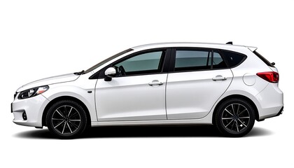 Obraz premium White car side profile (2)