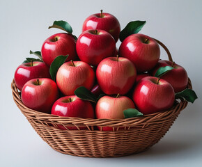 Apples on wicker basket