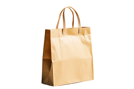 Fashionable paper bag design illustration isolated on transparent background - Powered by Adobe