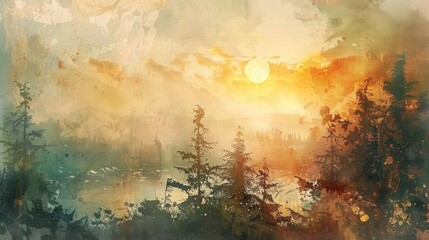 Naklejka premium Vintage Oil Painting Style Art Background Images