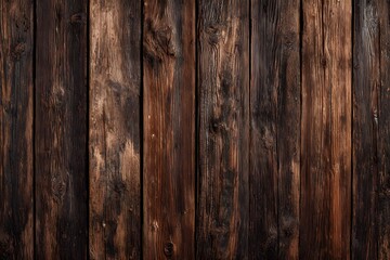 Fototapeta premium Dark weathered wood planks brown texture