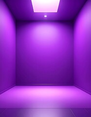 Empty purple room with light