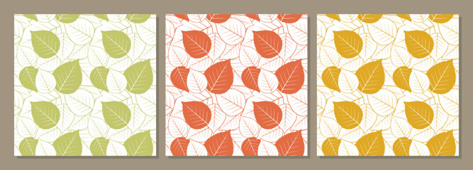 Seamless pattern with autumn leaves. Vector illustration