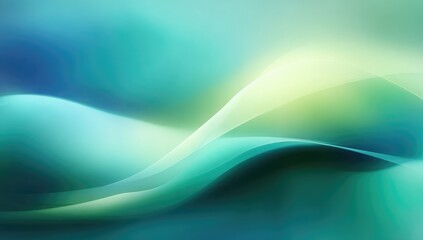 Fototapeta premium Abstract background with soft, flowing teal and light green curves