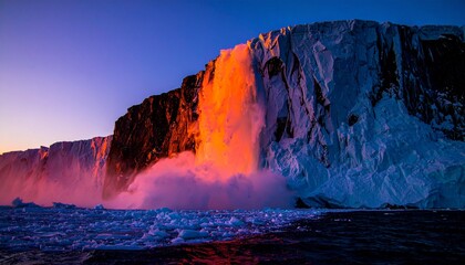 The glacier's retreat symbolizes a changing world.  