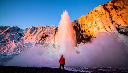 Nature's forces collide in a mesmerizing spectacle.  