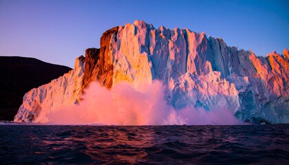 The glacier's movement tells a story of change.  