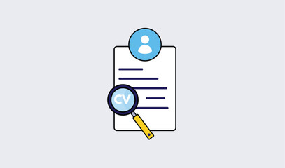 CV solid icon design vector