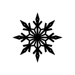 a minimalist silhouette of a holiday snowflake arm